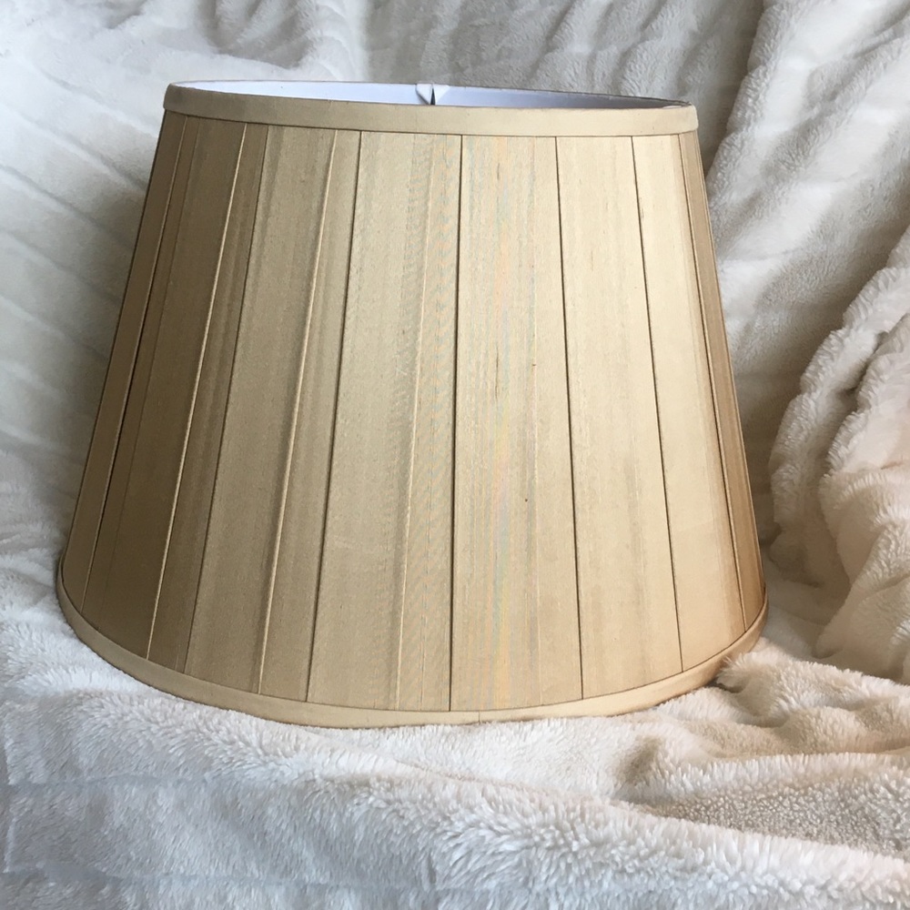 Restoration Hardware pleated silk shade; gold
